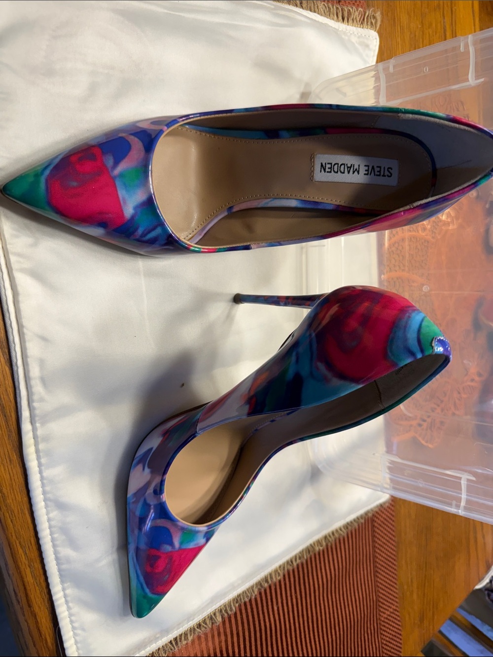 Steve Madden Multicolor Patent Pointed-Toe Stiletto Pumps